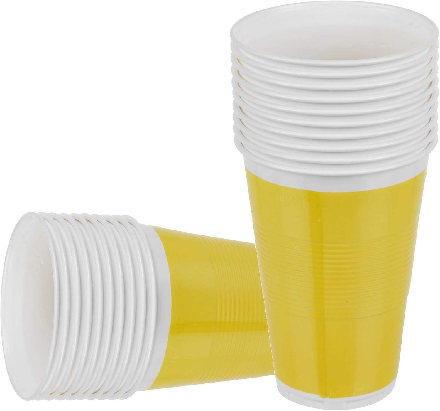 20 x Yellow Plastic Cups 20cl Everything Else