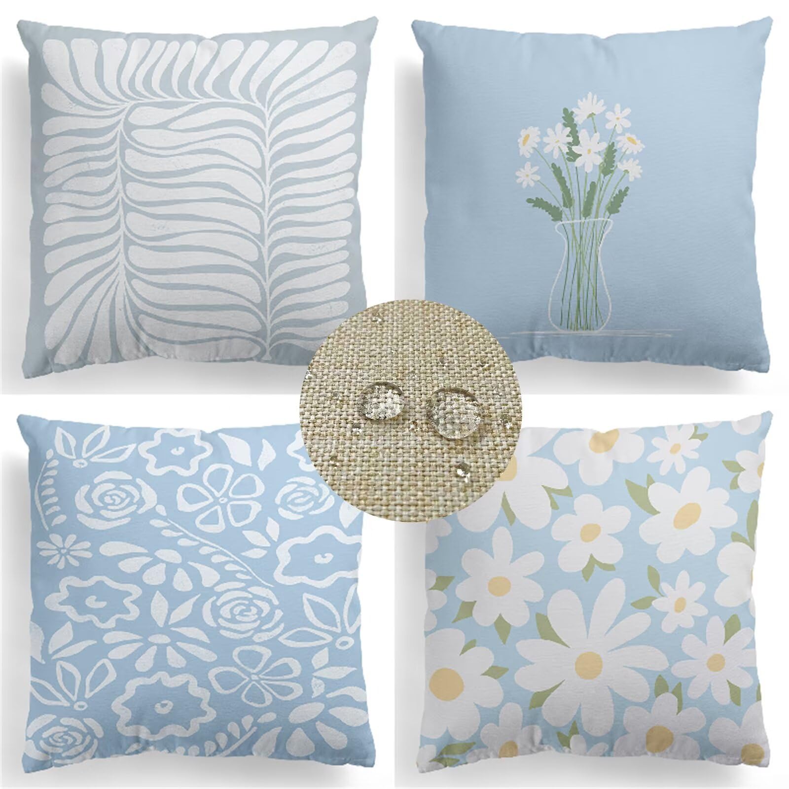 Housse de coussin imperméable pour jardin extérieur et canapé de terrasse moderne