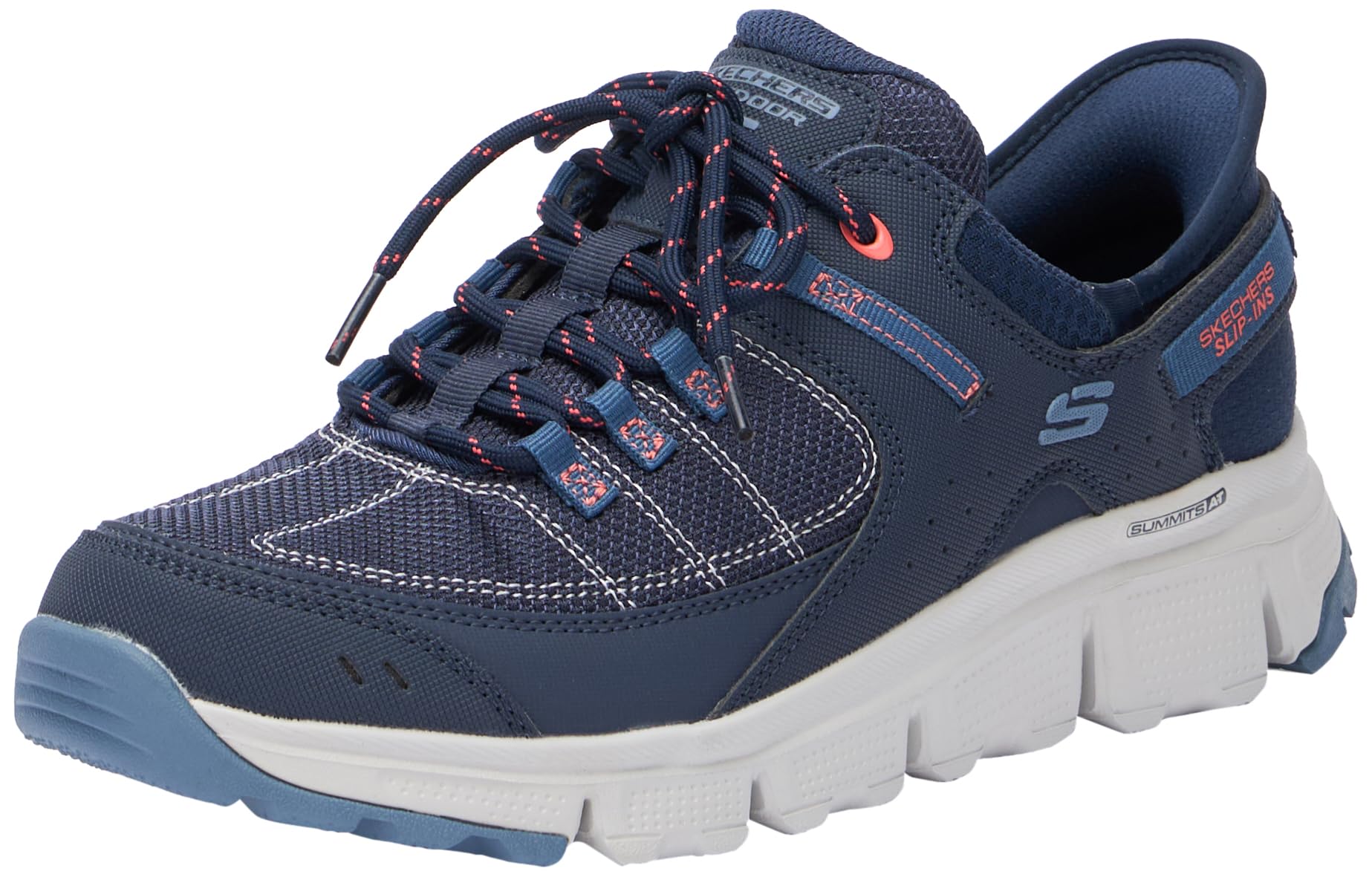 Skechers ニット スポーツシューズ ネイビー/パープル SKECHERS スケッチャーズ スリップインズ ボブス スポート