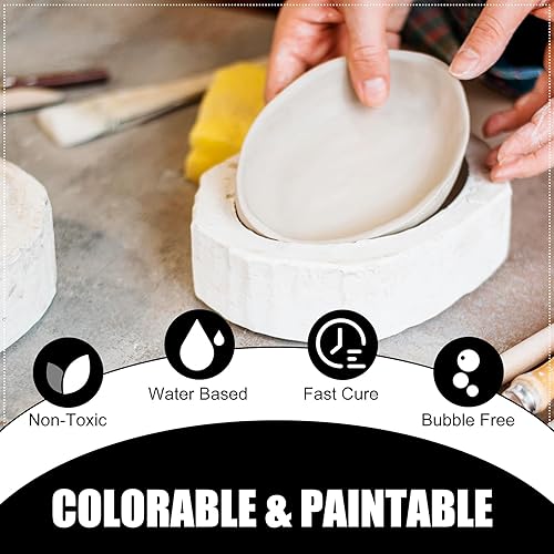 Miniatura 4 de Polvo de fundición de resina ecológica, 100 onzas  98.77 oz de polvo de yeso curado rápido para principiantes, 20  30 minutos desmoldado, fácil de