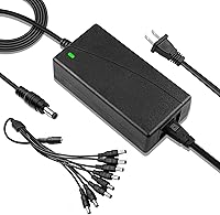 Vista 1 de Adaptador de corriente de cámara de seguridad 12V 5A 100V-240V AC a 12V DC LED Transformadores de potencia Cable divisor de potencia de 8 vías