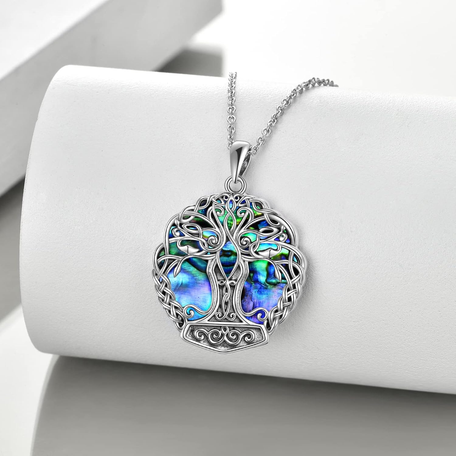 Sister Gifts from Sister 925 Sterling Silver Celtic Knot Tree of Life Sister Pendant Necklace Gift for Sisters