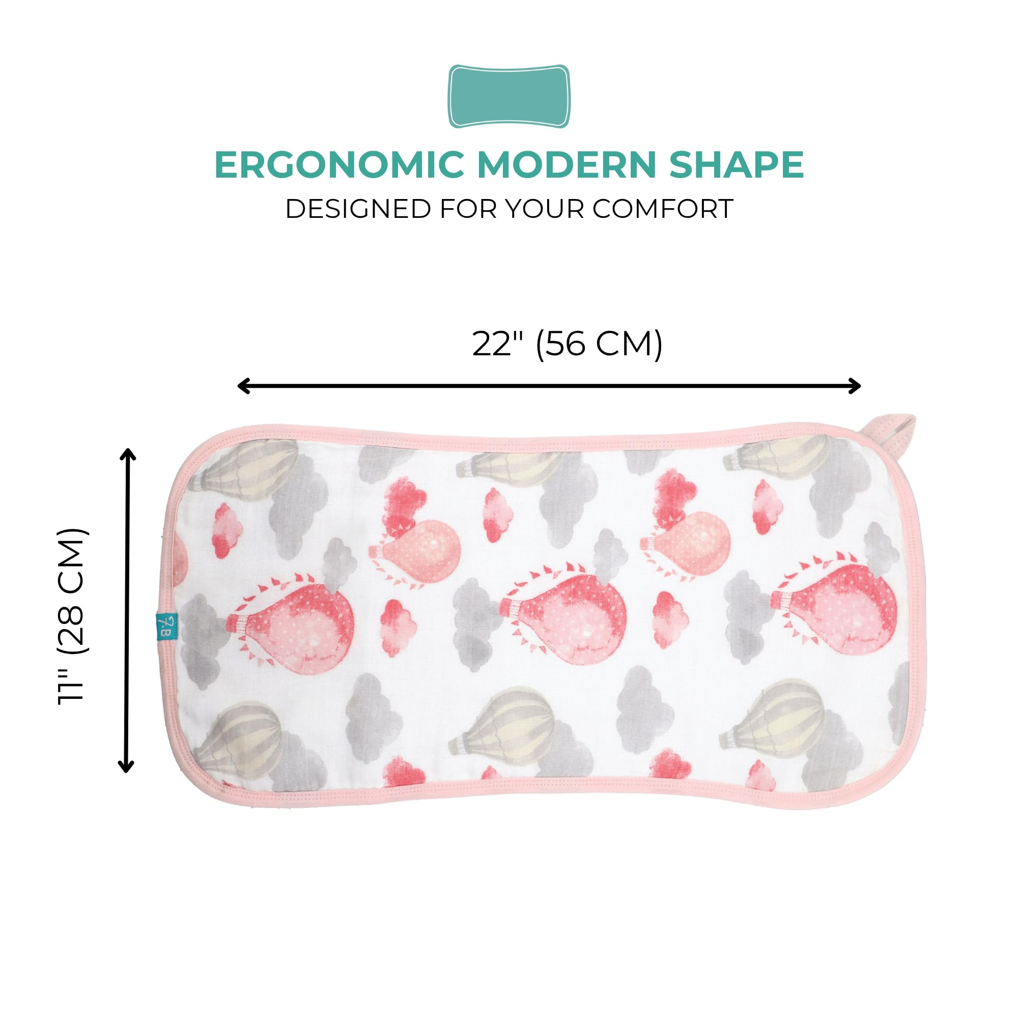 Featherhead Paquete de 5 paños de muselina para bebé, 22 x 11 pulgadas, trapos de muselina de algodón de alta calidad y rizo, paños de muselina súper suaves y absorbentes para niños y niñas, para baby