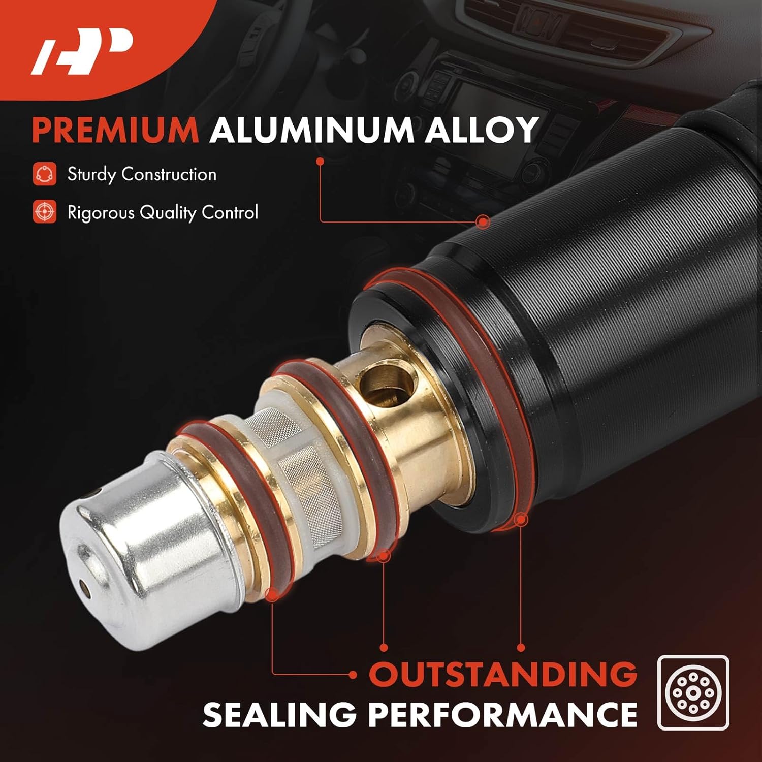 A-Premium AC Compressor Control Solenoid Valve 7SEU16C, 7SEU17C, 6SEU14C, 6SEU12C Compatible with Mercedes-Benz A209/C209 Series CLK500 2003 2004 2005 2006