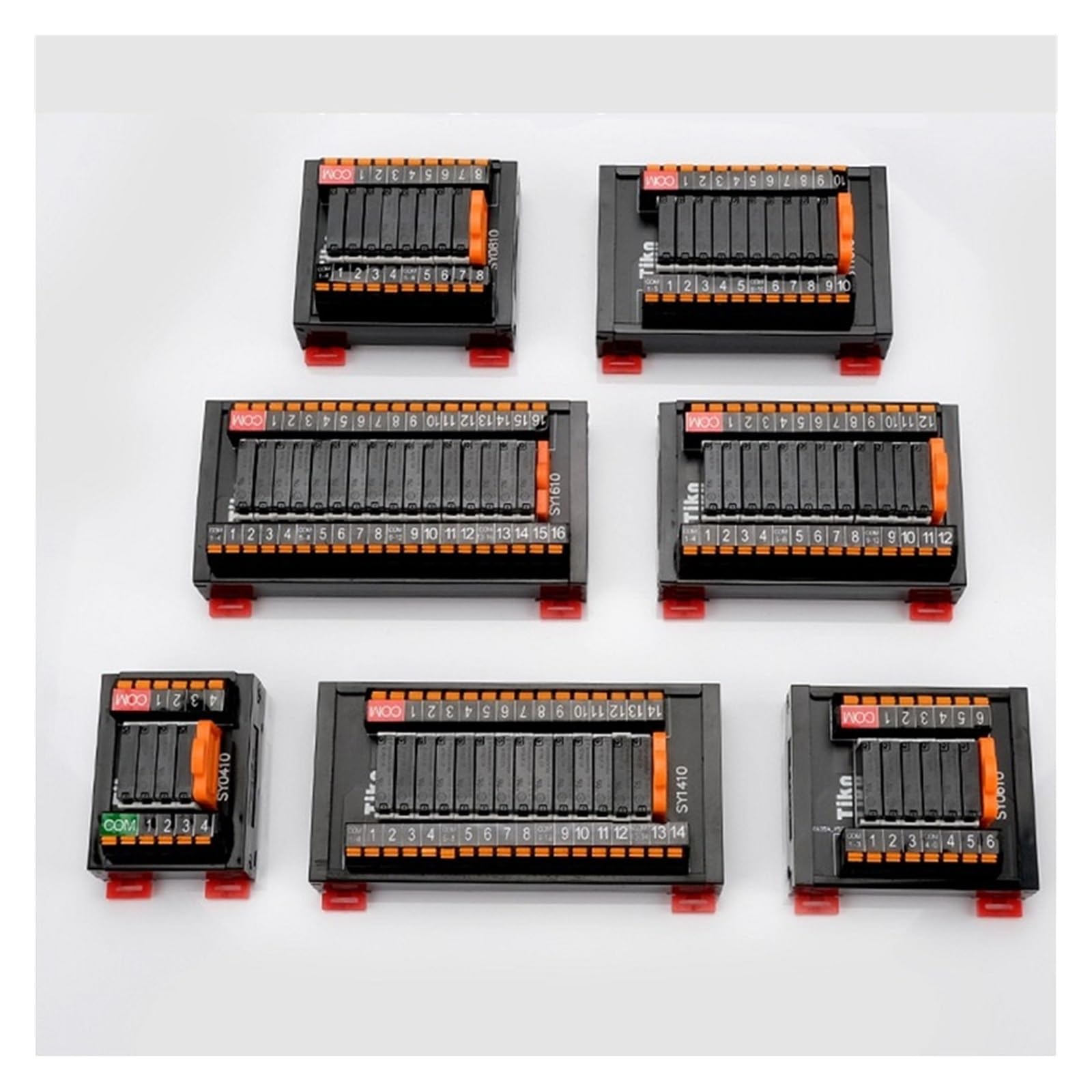 Modulo relè serie SK/SY amplificatore PLC scheda guida DIN relè collegabile 4/6/8/10/12/14/16 canali 5 V/12 V/24 V NPN/PNP compatibile(5VDC,SK1210 12CH)
