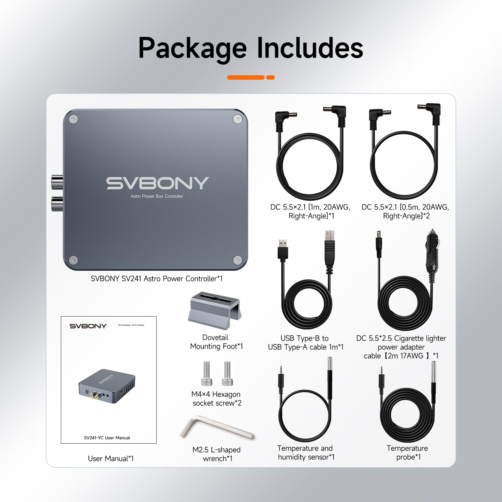Svbony SV241 Pro Telescopio Administración Caja de Energía para Adultos, Accesorio para Telescopio, USB 3.0 + CC Fotografía Astronómica Adaptador de Controlador, para Fotografía de Cielo Profundo