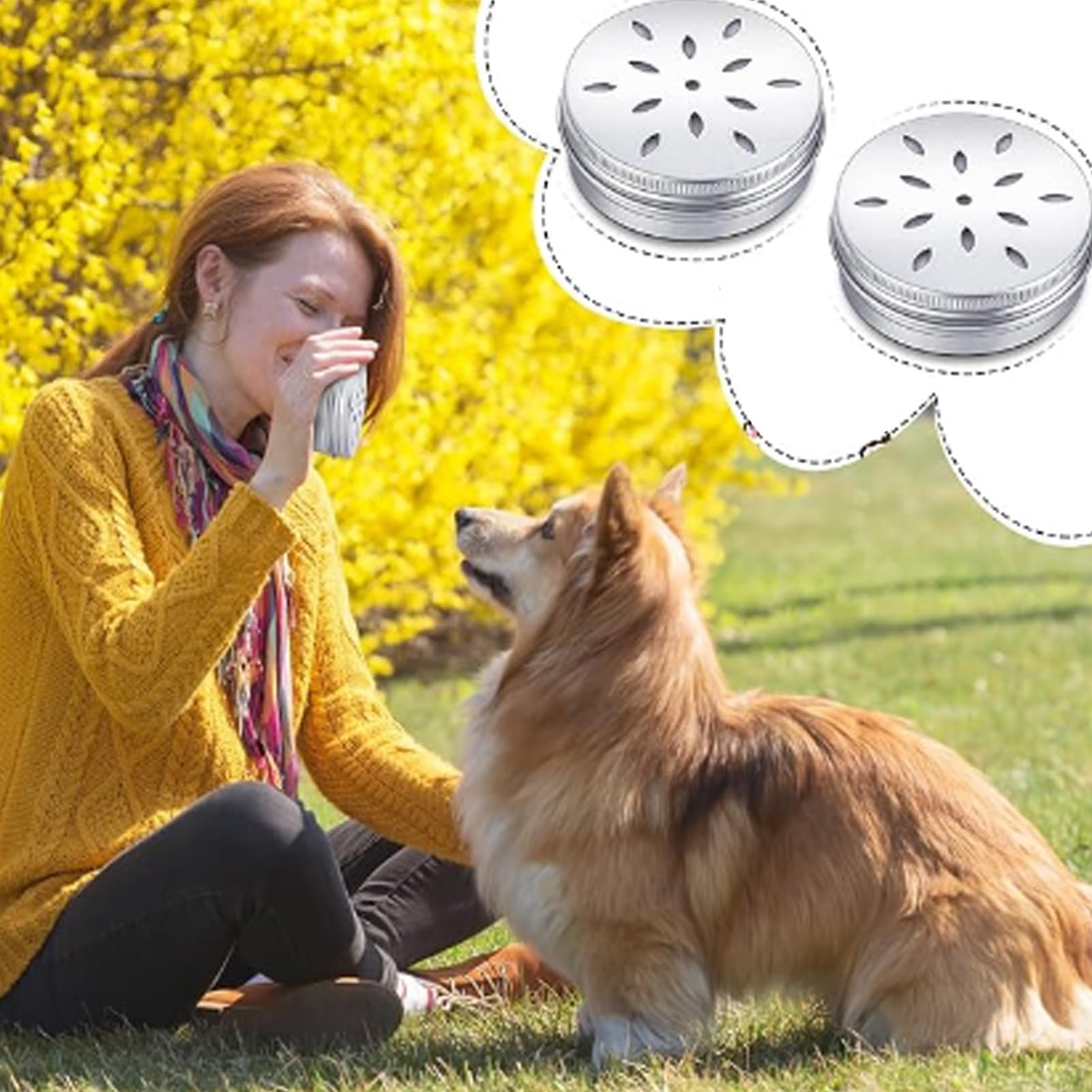 TOPINCN Kit D'entraînement de Boîte à Parfum de Chien Creux avec Autocollants Magnétiques, Récipient en Métal de Nez pour Animaux de Compagnie avec 10 Points Magnétiques, Kit