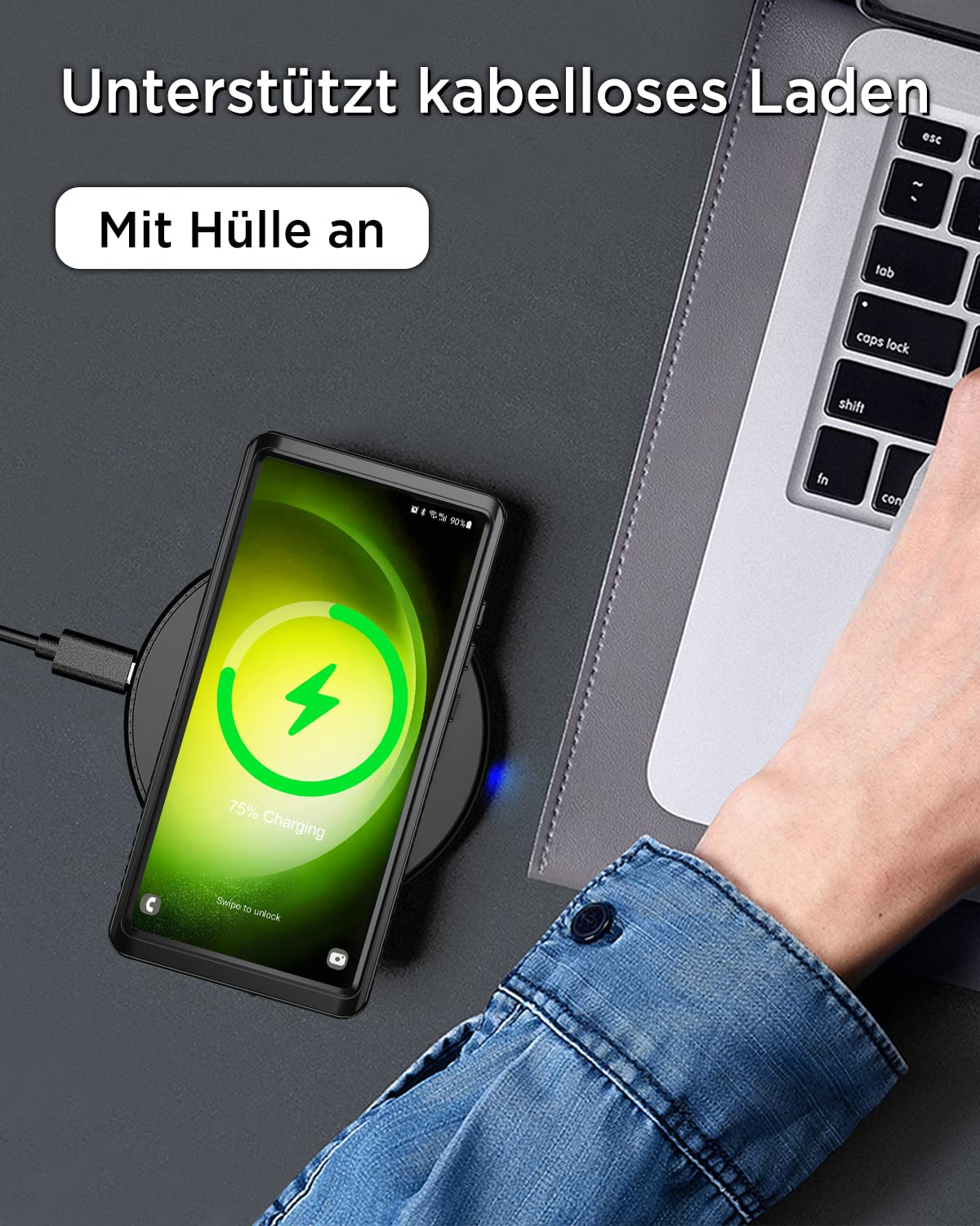 Beeasy für Samsung Galaxy S23 Hülle, IP68 Wasserdicht Outdoor Handyhülle 360 Grad Schutzhülle, Samsung S23 Case Stoßfest Staubdicht Wasserfest Panzerhülle mit Displayschutz, Schwarz