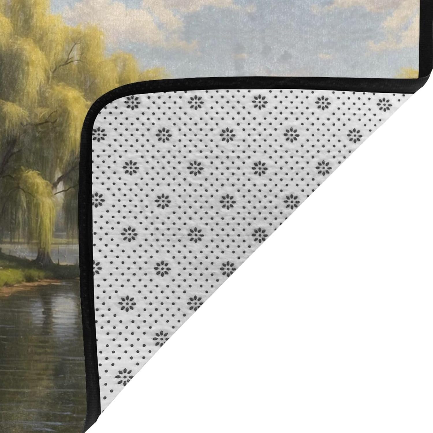 Willow Trees by The Lake Printed Anti-Slip Floor mat Carpet Rug 72"x48" for Living Room Office Coffee Table Bed Balcony