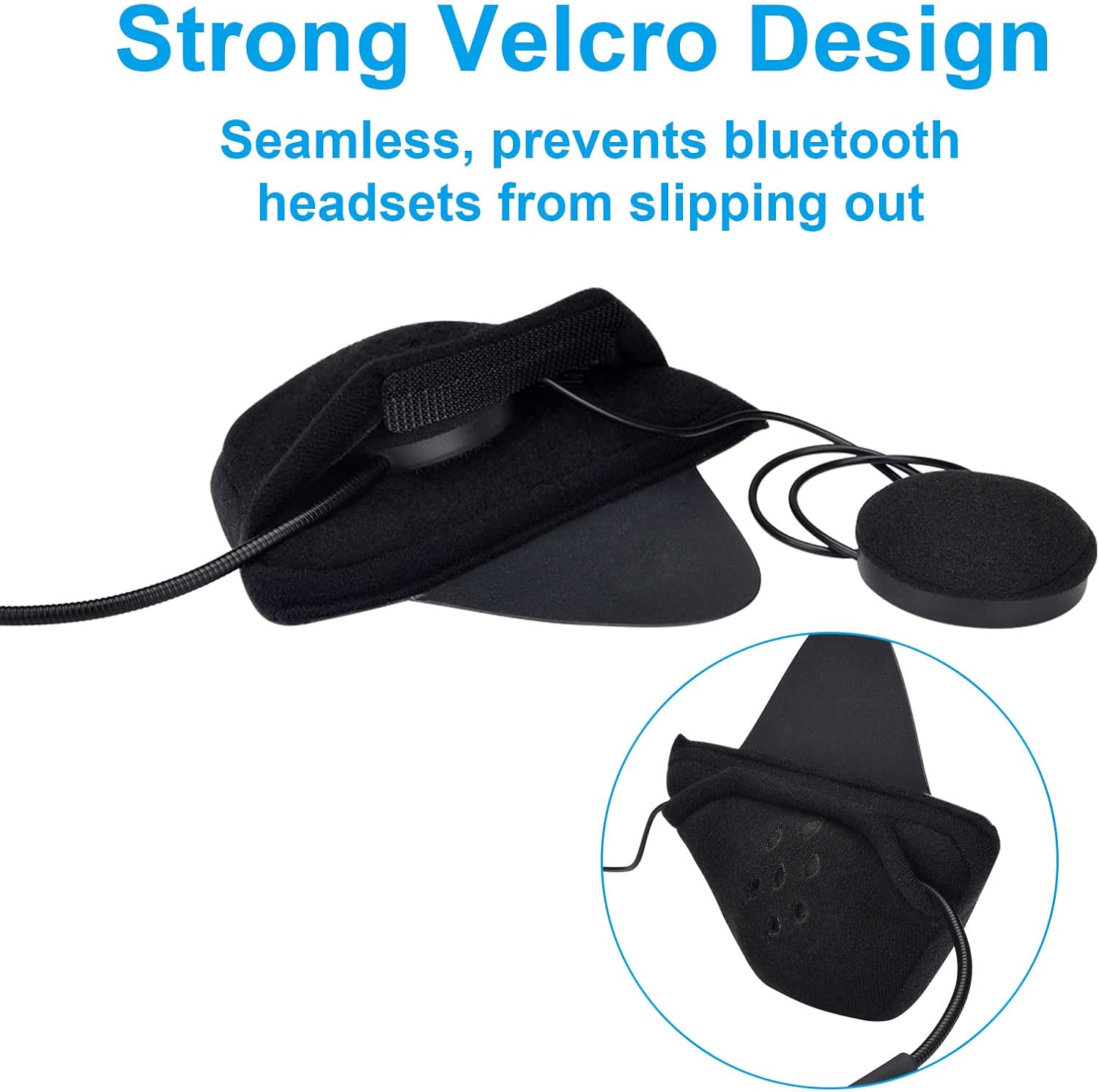 Half Helmet Ear Pads Speaker Pockets, 1/2 Motorcycle Half Helmet Ear Covers for Cardo Packtalk Edge Helmet Accessories for Cycling Wind Noise Reducer & Ear Protection