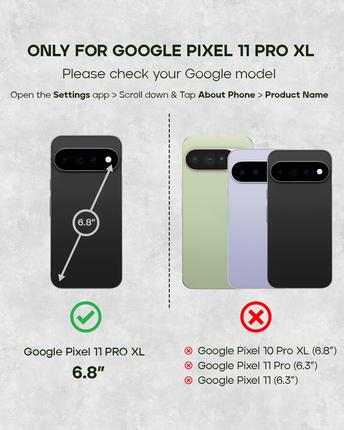Porter Riley - Leather Case Compatible with Google Pixel 11 Pro XL. Premium Genuine Leather Stand Case/Wallet/Cover (Pure Black) image 2