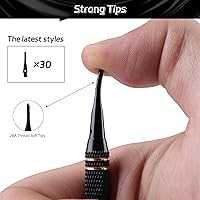 Vista 3 de CyeeLife Darts Plastic Tip - Professional Soft Tip Darts Set 18 Grams with Carry case and 30 Extra Dart Tips for Electronic Dart Board (Black)