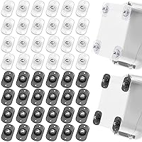 Vista 17 de Honoson - 48 ruedas giratorias autoadhesivas para electrodomésticos, deslizadores, universales, giratorias de 360°, para cocina pequeña Transparente