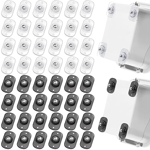 Miniatura 98 de Honoson 8 Pcs Self Adhesive Caster Wheels Appliance Rollers Appliance Sliders for Kitchen 360° Swivel Universal Wheel Mini Small Kitchen