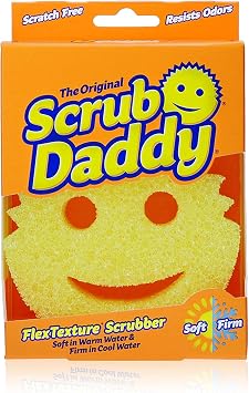 Scrub Daddy - The Original Scrub Daddy - Scratch-Free Multipurpose Dish Sponge - BPA Free & Made with Polymer Foam - Stain, Mold & Odor Resistant Kitchen Sponge 1 Count