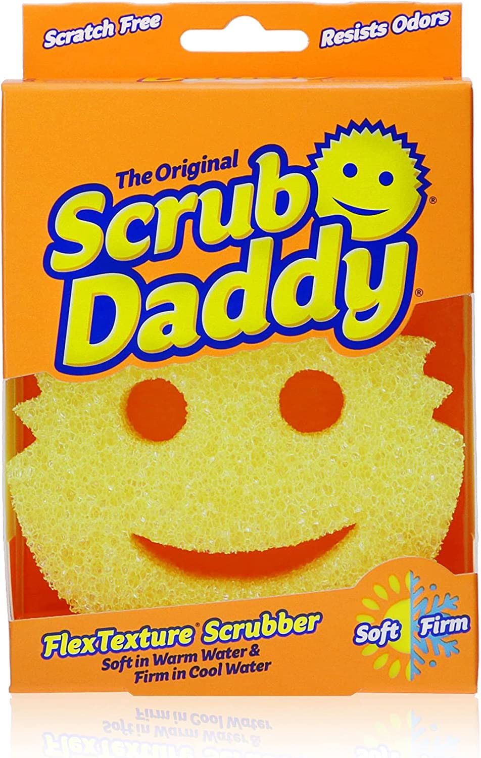 SCRUB DADDY - Scratch Free Cleaning Pot Scrubber Happy FACE Sponge - AS Seen on