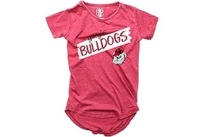 Georgia Bulldogs Shirts for Kids: Wes and Willy NCAA Girls S/S Burnout Tee