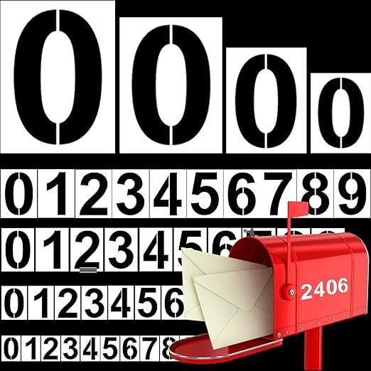 40Pcs Number Stencils Set Number Painting Stencils