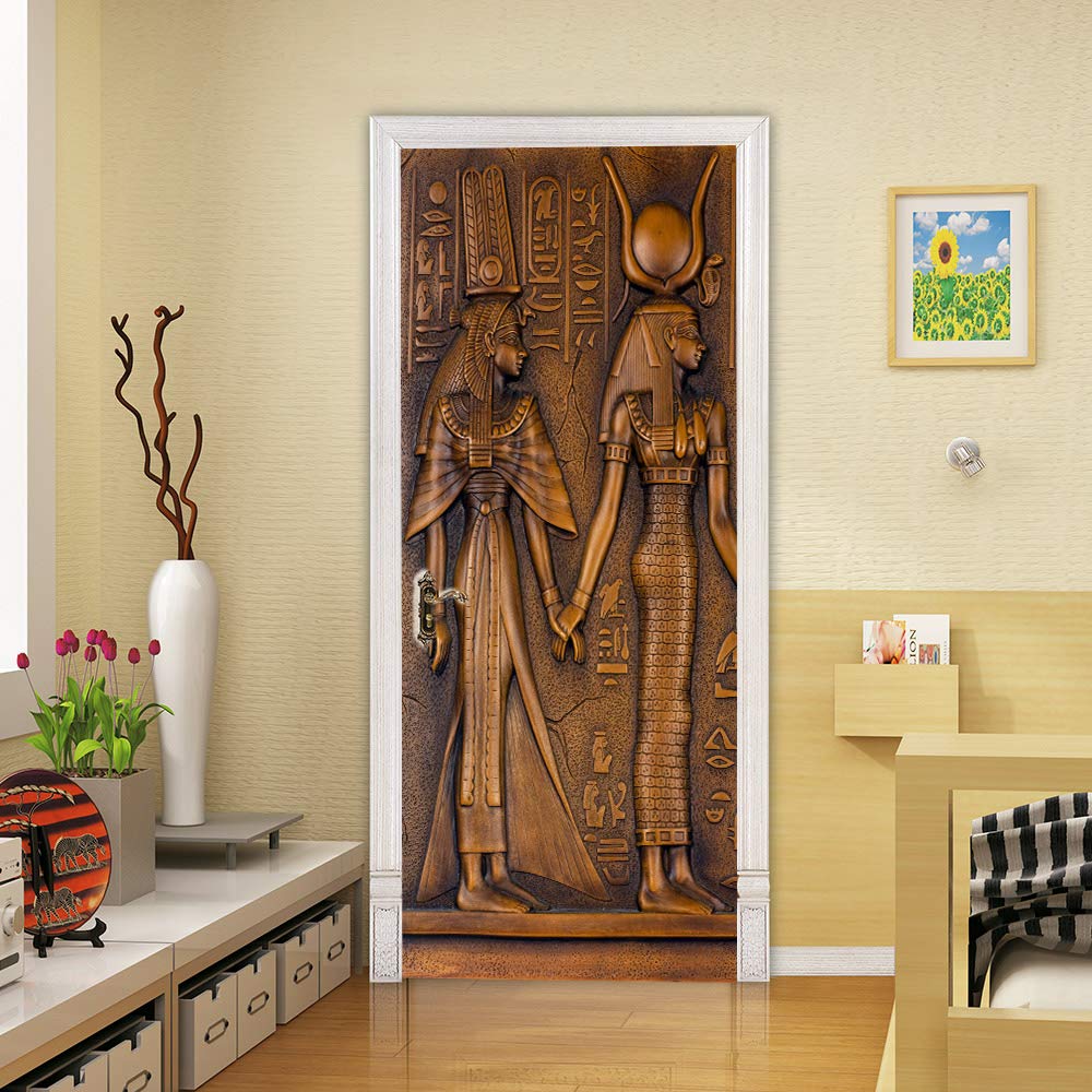 Sticker Porte Trompe L’œil Sauna : Décoration Porte Originale