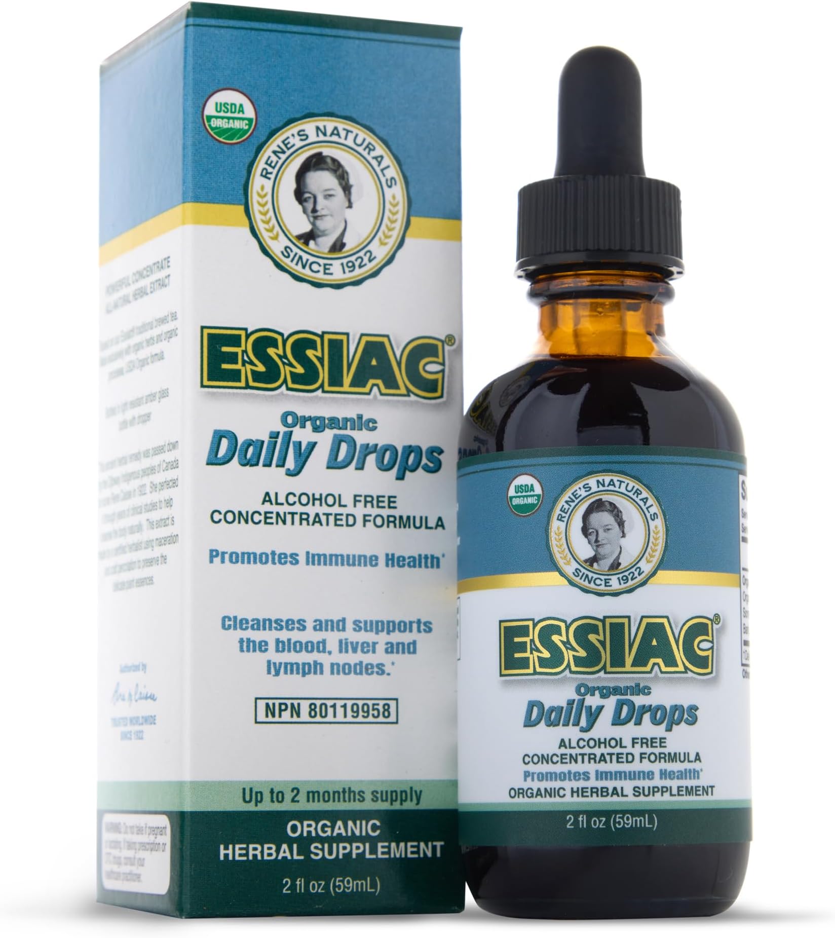 Original Tea USDA Organic Daily Drops for Enhanced Lymphatic Drainage and Immune Support | Alcohol Free Concentrated Formula | 2oz (59ml)