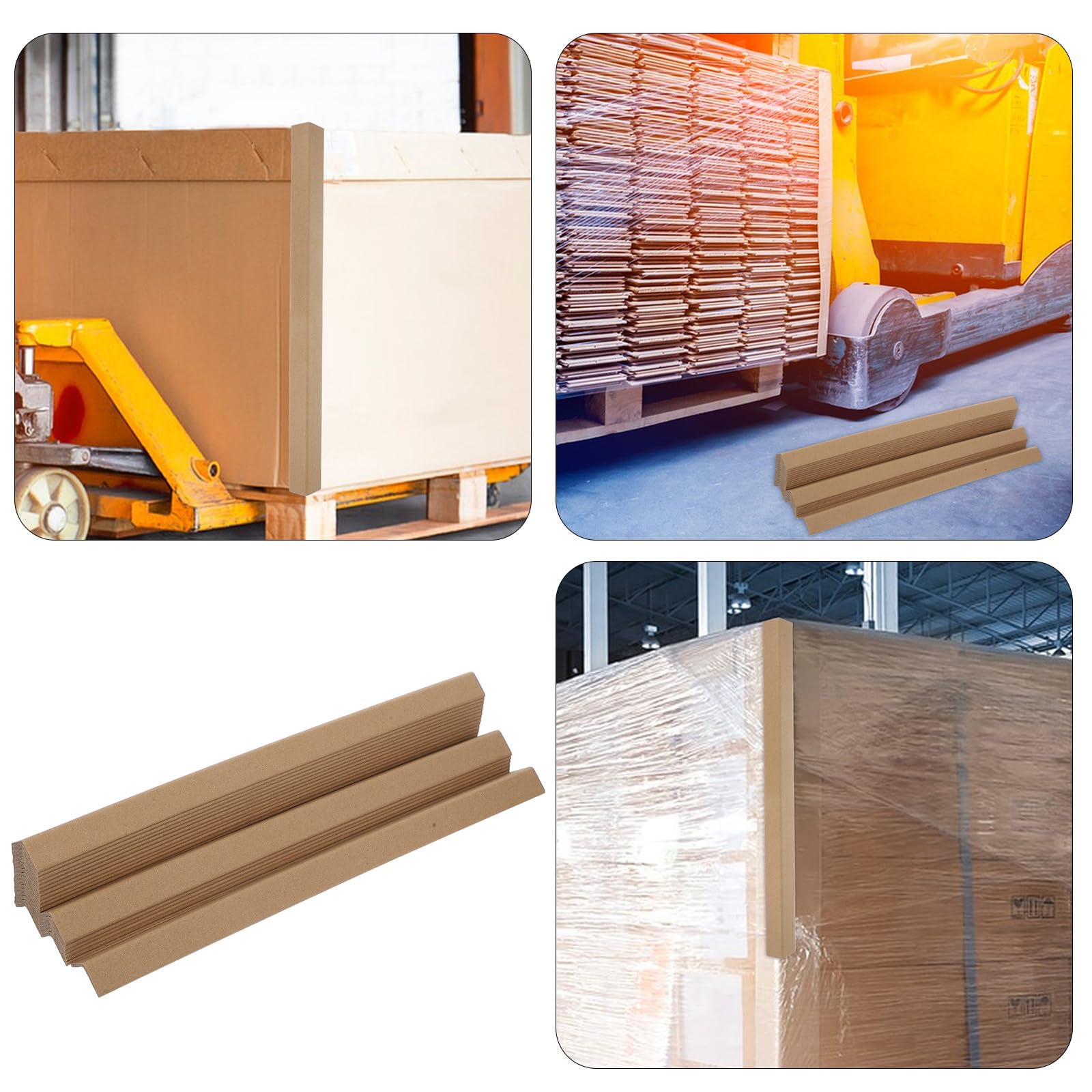 VALICLUD Protections D’Angle en Carton Renforcé 24 Pcs Coin D’Emballage de L 05 M Protection Anti-Chocs pour Cartons et Palettes pour Expédition et Transport Sécurisé