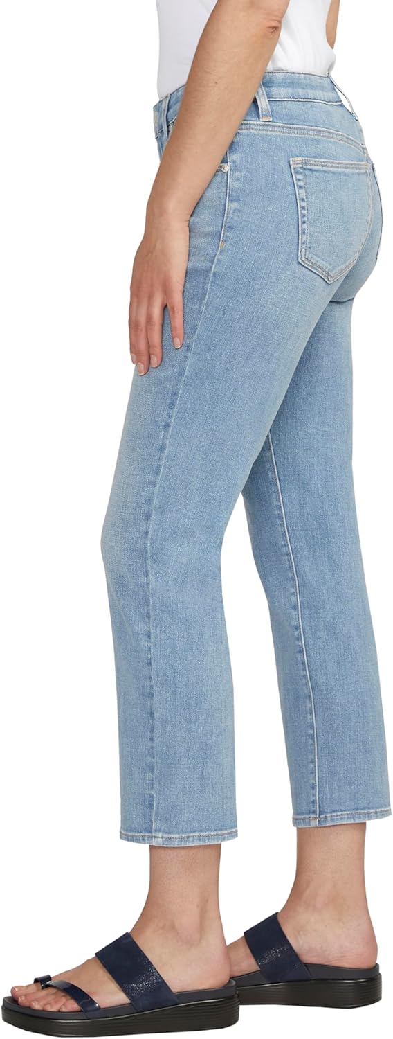 Jag Jeans Womens Ruby Mid Rise Straight Cropped Jeans - Image 2