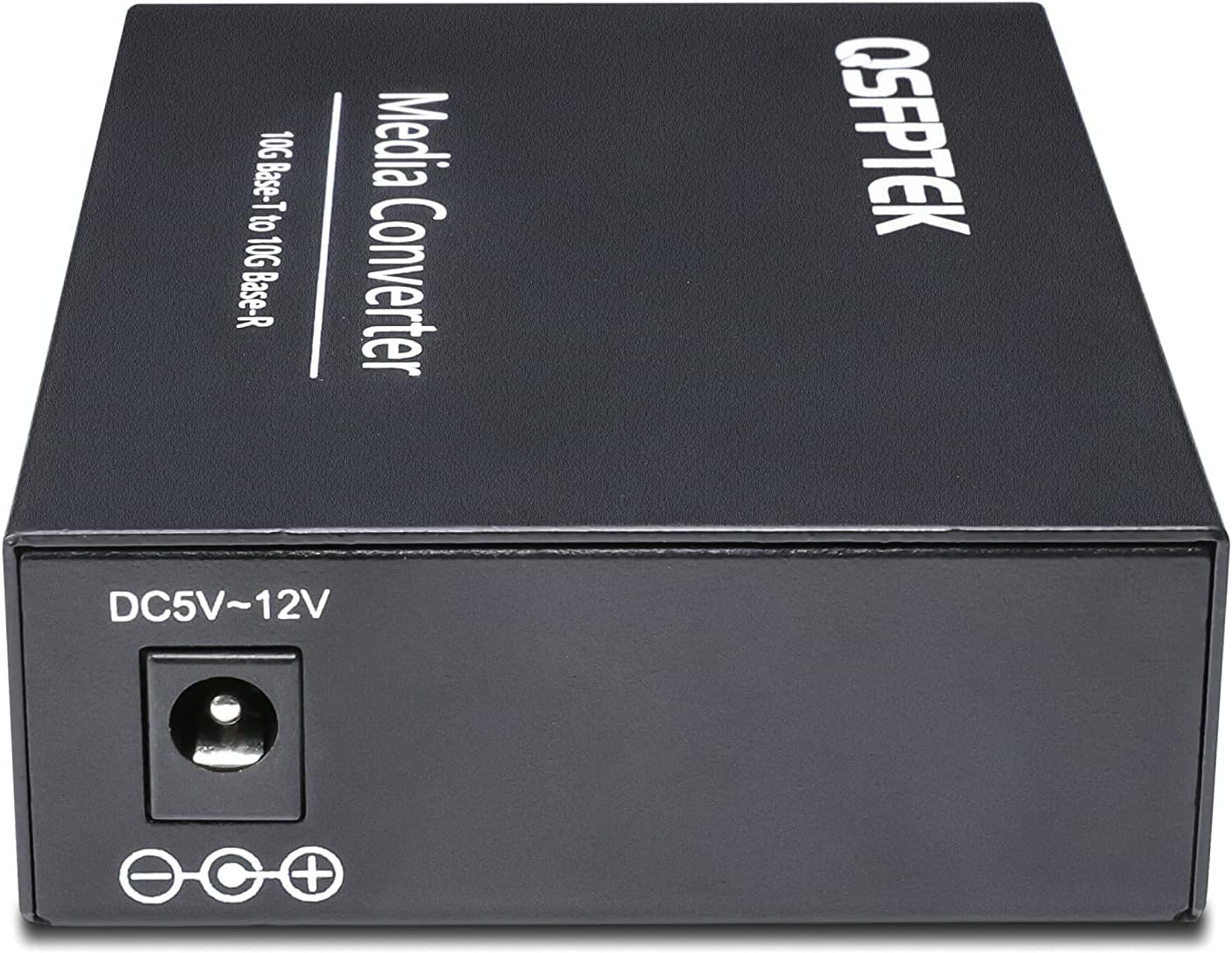 QSFPTEK Convertisseur de média 10 G, fibre 10 Gigabit vers cuivre UTP Ethernet 10 G, non géré 1 x 100 M/1 G/2,5 G/5 G/10 GBase-T RJ45 vers 1 emplacement SFP+ 10 GBase-X