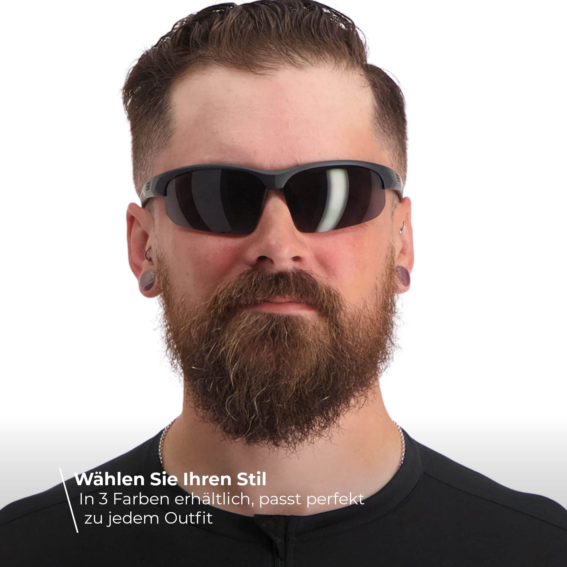 BBB Cycling Fahrradbrille Fahrrad Sonnenbrille Herren und Damen Coole Sportbrille Radbrille Windschutz Radsportbrille Cycling Glasses Men and Women MTB und Rennrad Impress BSG-58