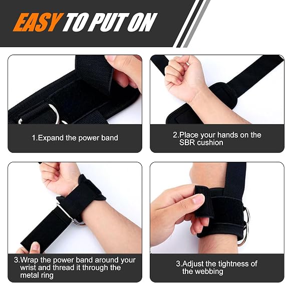 Lifting Straps 2 Pcs Non-Slip Gym Wrist Straps for Weightlifting, Gym Lifting Straps for Cable Machine Workout, Weight lifting Wrist Wraps for Men Women