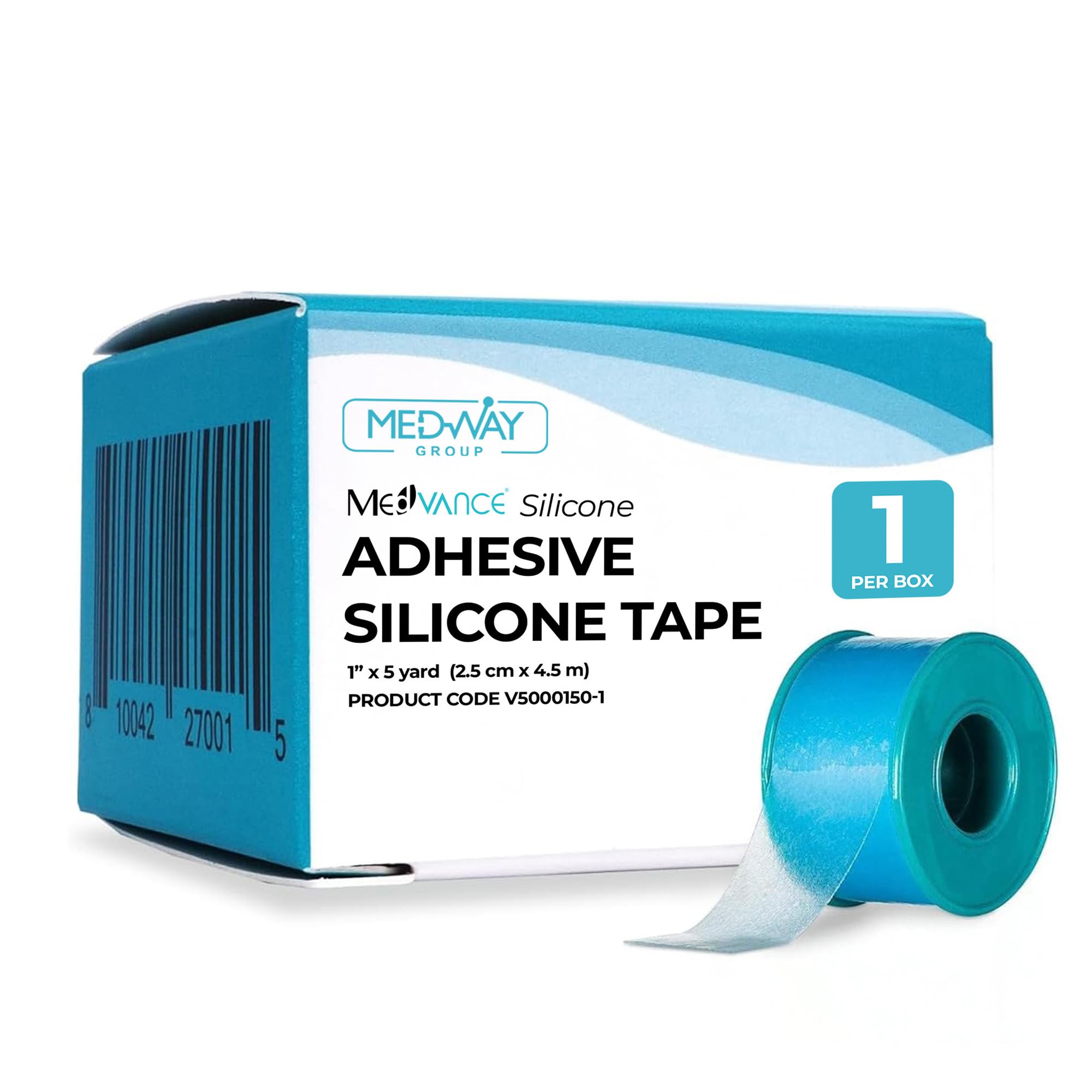 MedVance Silicone Adhesive Medical Tape, Scar Sheet,1" x5' (1 Pack)
