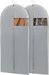 Sacs de robe pour robes, sacs de robe rose de 65'' pour vêtements suspendus, sac de robe de vêtements femmes, housse longue robe avec fenêtre claire pour robe, manteaux, uniformes(2 pack)