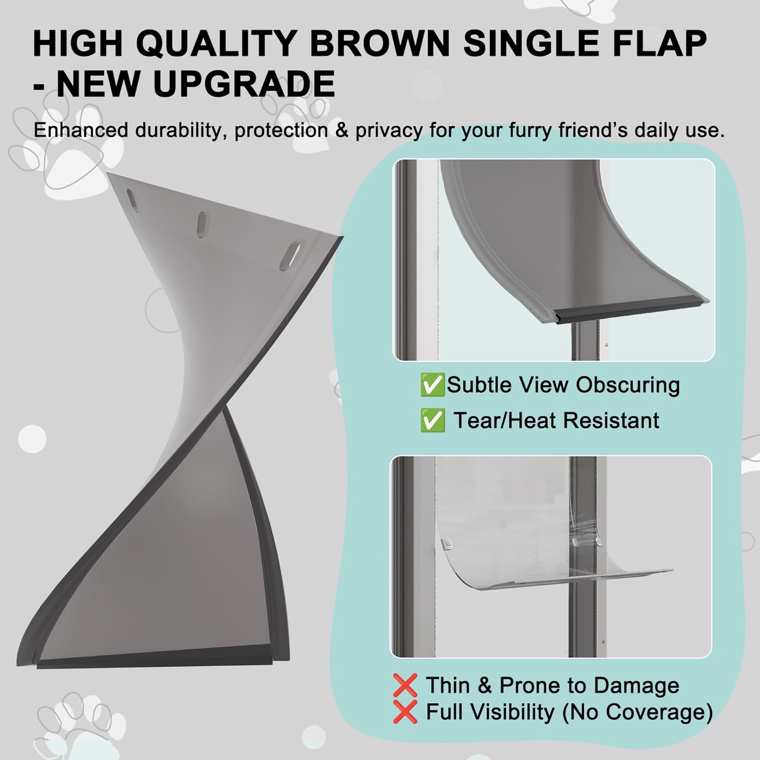 Dog Door for Sliding Glass Doors, Adjustable Height 91"-95 9/16" Aluminum Frame Tempered Sliding Door Dog Doors Insert with Lock,XL Brown10 x 15" Flap Size for Large Dogs
