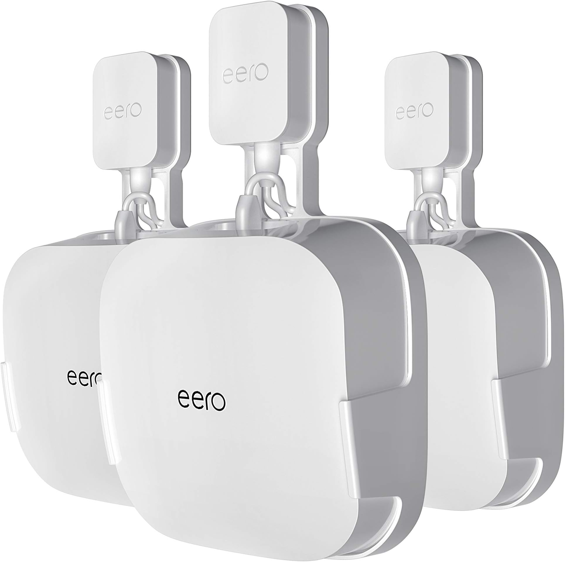 Wall Mount Holder for eero Pro 6/6E Home WiFi System - Simple and Sturdy Stand Bracket for Tri-Band Mesh Wi-Fi 6 System (White, 3 Pack)