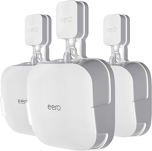 COOLWUFAN Soporte de pared para eero Pro 6 Home WiFi soporte simple y resistente soporte de pared para sistema eero Pro 6 de malla tribanda Wi-Fi 6