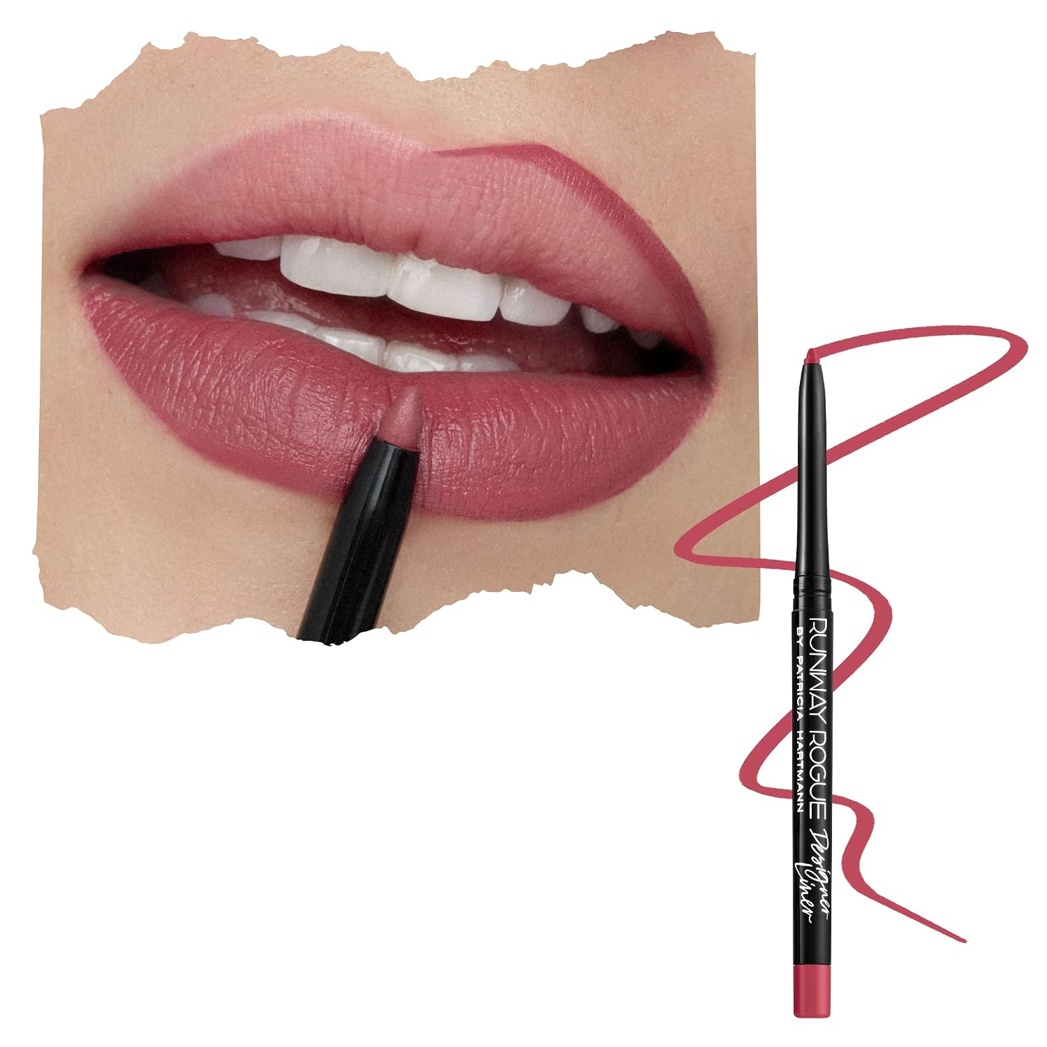 Runway Rogue Matte Lip Liner Pencil with Sharpener, 'Open Call’