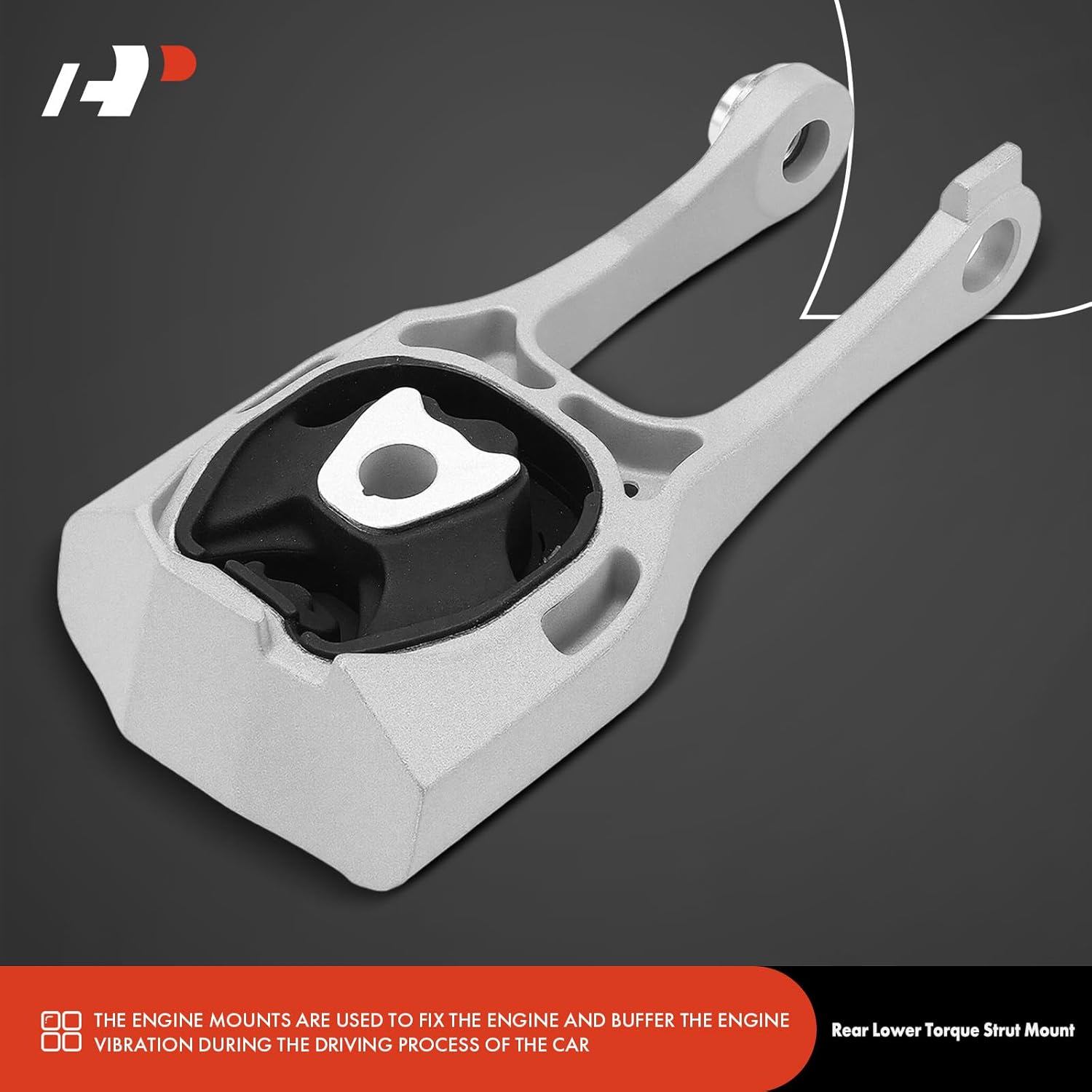 A-Premium Rear Lower Torque Strut Mount Compatible with Toyota Corolla 2019-2024 & Lexus UX200 2019-2022, 2.0L