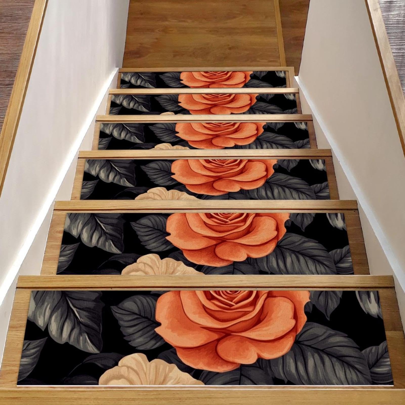 Marches d'escalier antidérapantes pour sécuriser l'escalier en bois de la famille