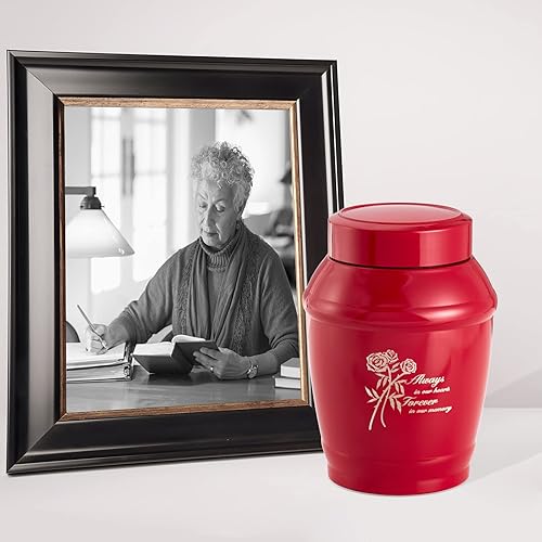 Miniatura 22 de Urna de mariposa mediana para cenizas humanas adultas, hembra, macho, urnas decorativas de cerámica verde para cenizas humanas mujeres/mamá/madre