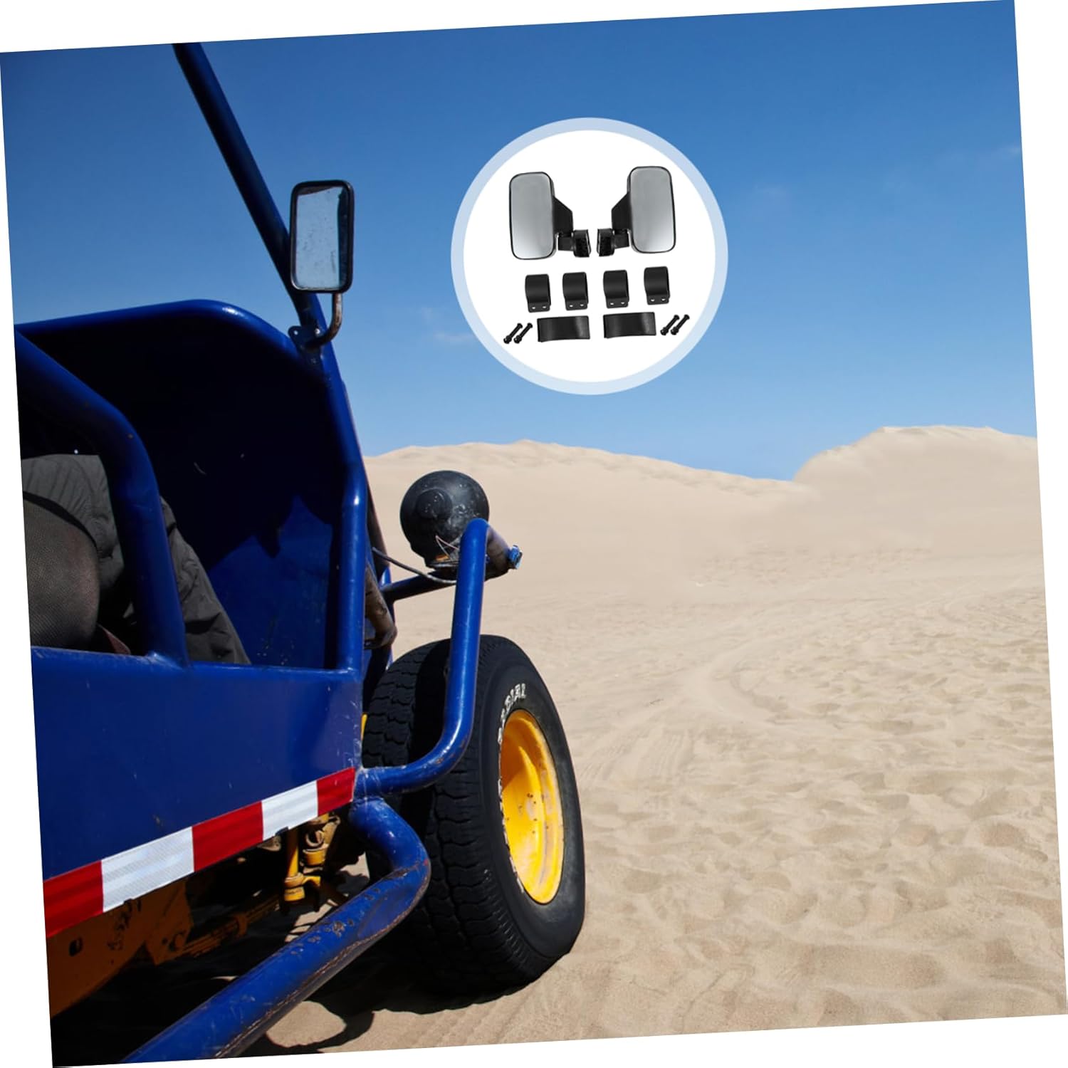 Car Mirror Wide Angle Adjustable Auxiliary Rearview Mirror for Utv Atv Enhanced Safety with Reflection Eliminates Blind Spots for Improved Driving