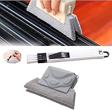 JRM's Window Groove Cleaning Brush with Dust Cleaning Brush for Window Slot Keyboard with Mini Dustpan Multi-Purpose Cleaning Tool (2Pc)