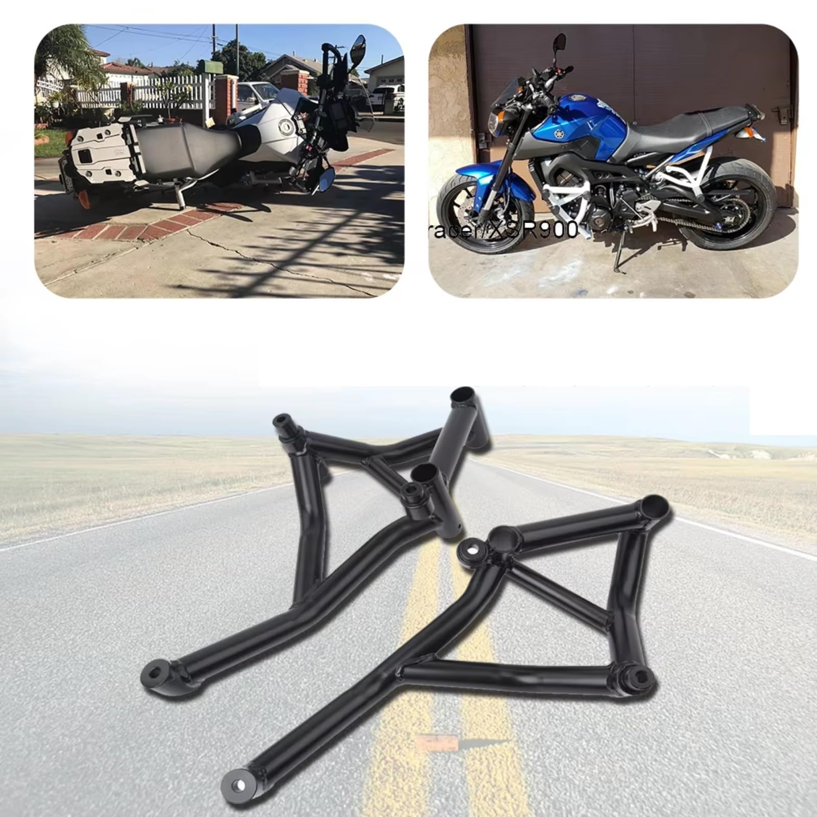 Barra Protección Lateral Compatible Con Yamaha Para Fz 09 2017-2020 Barra Choque Para Motor Motocicleta Protector Carretera Accesorios Riel Para Carrera