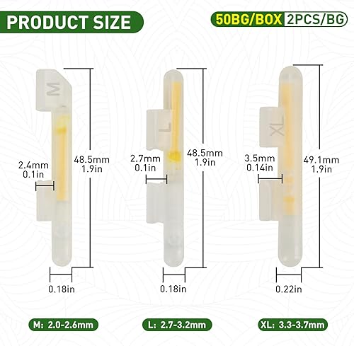 Miniatura 7 de QualyQualy Varillas brillantes de pesca con clip para bastón, luces de pesca para cañas, palos de luz para caña de pescar, kit a granel de 20 piezas