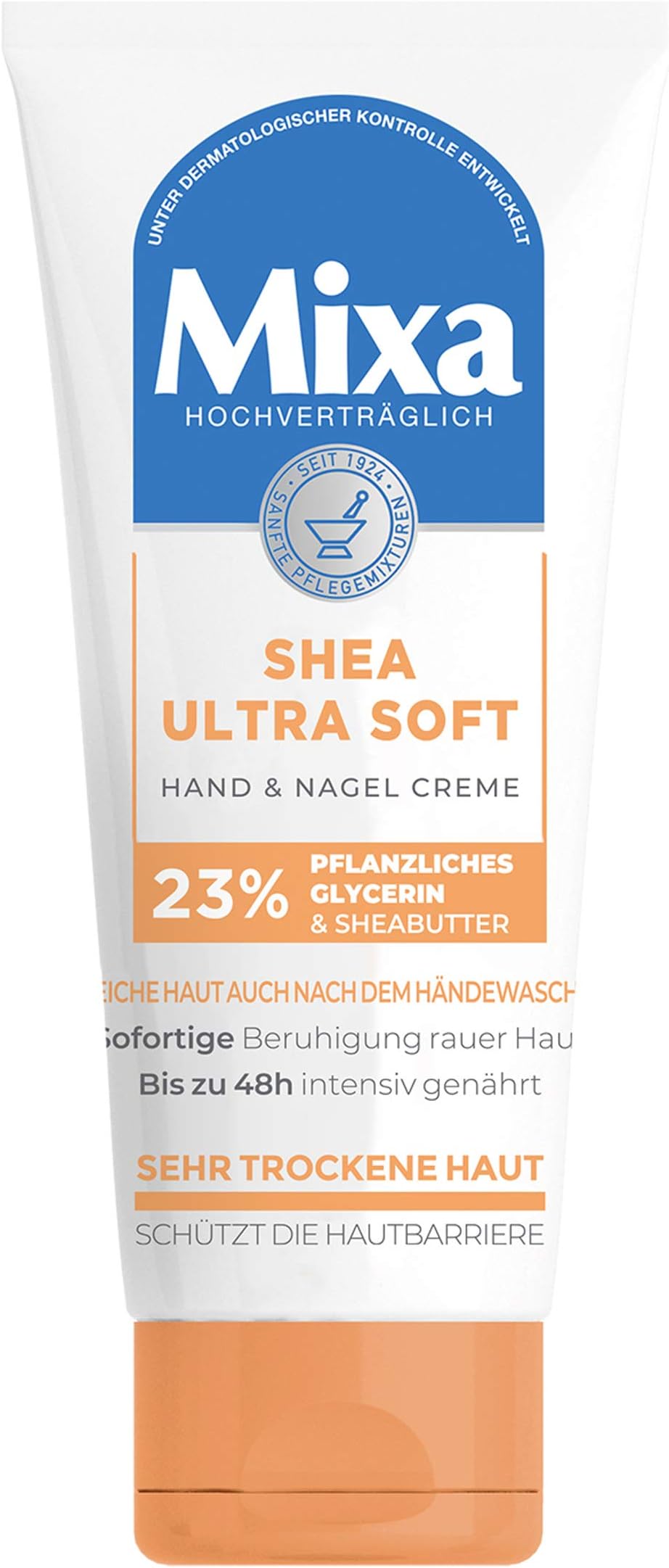 Shea Ultra Soft Hand & Nail Cream - Nourishing Hand Balm for Dry, Cracked and Rough Hands, Protection & Intensive Care with Glycerine and Shea Butter, 100 ml