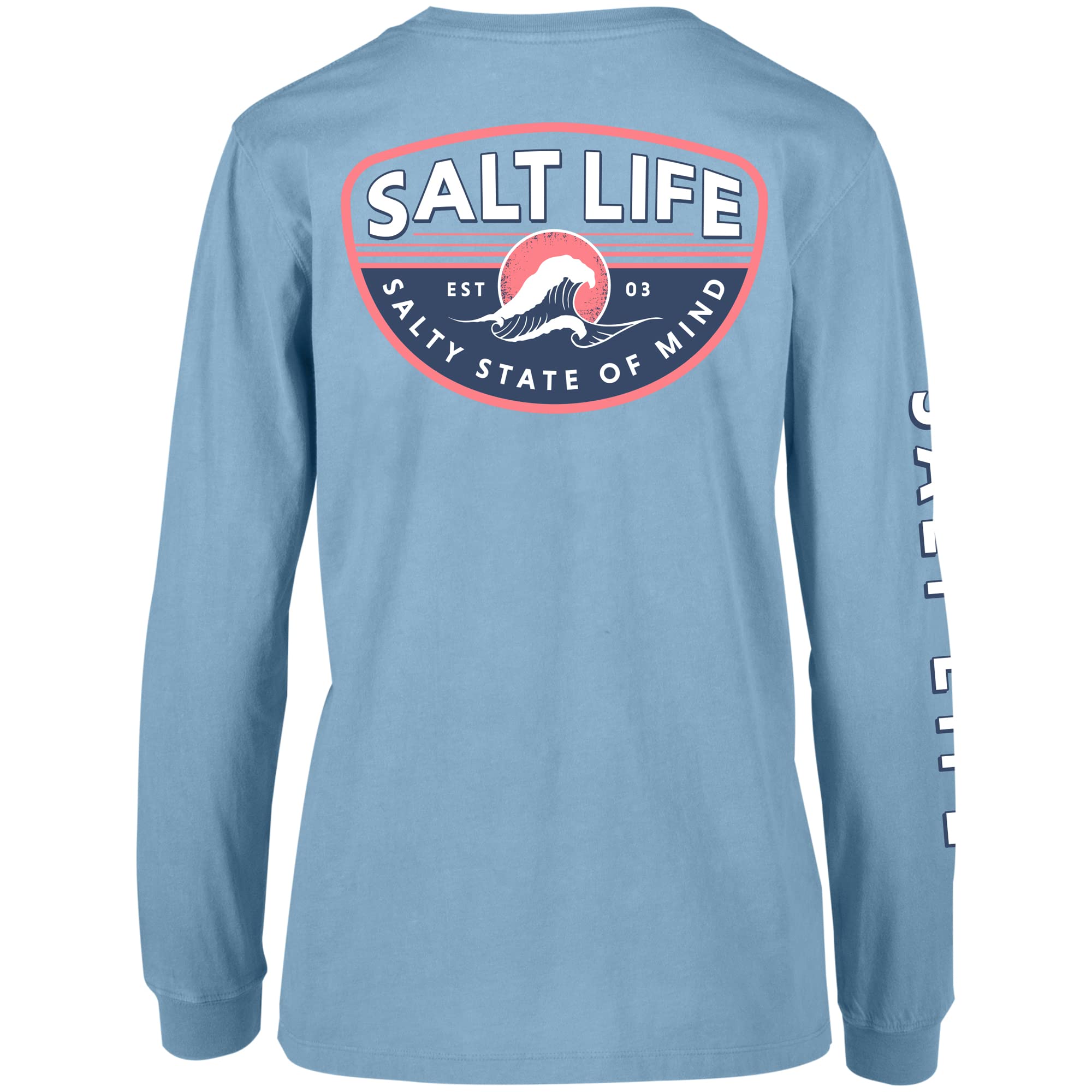 Salt LifeWomen's Morning Wave Long Sleeve Boyfriend Fit Tee Shirt T