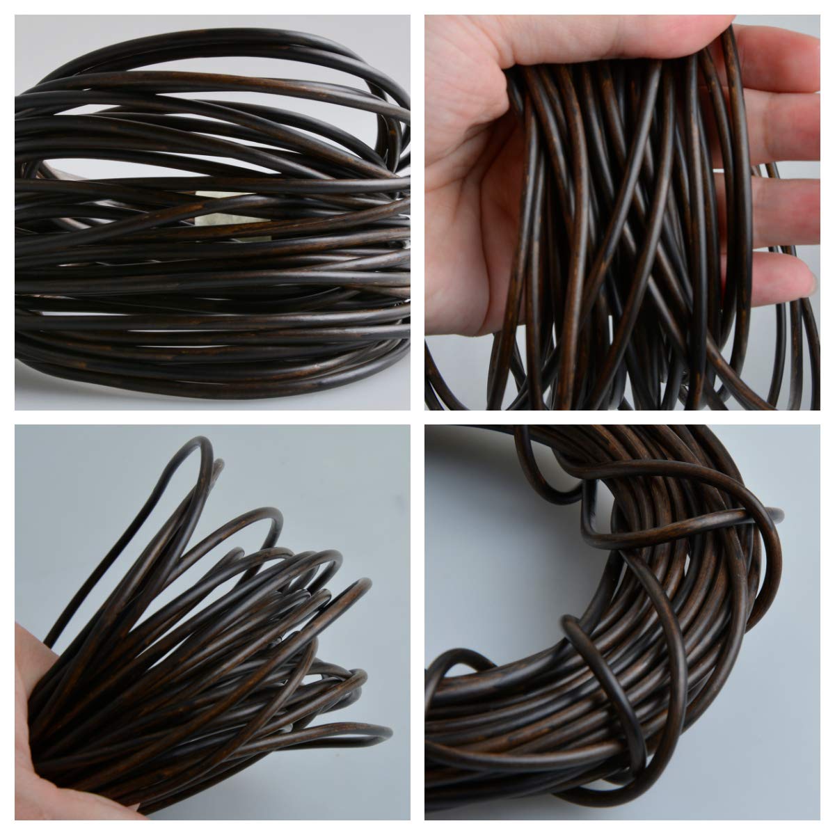 YebiO 500G (70M) Gradientowe Płaskie Tkanie Rattanu, Szerokość 8Mm Syntetyczny Rattan Naprawa Dzianina Materiał Plastikowy Rattan Dla Majsterkowiczów Handmadeniture Krzesło Kosz Stołowy/Wood Grain/3Mm