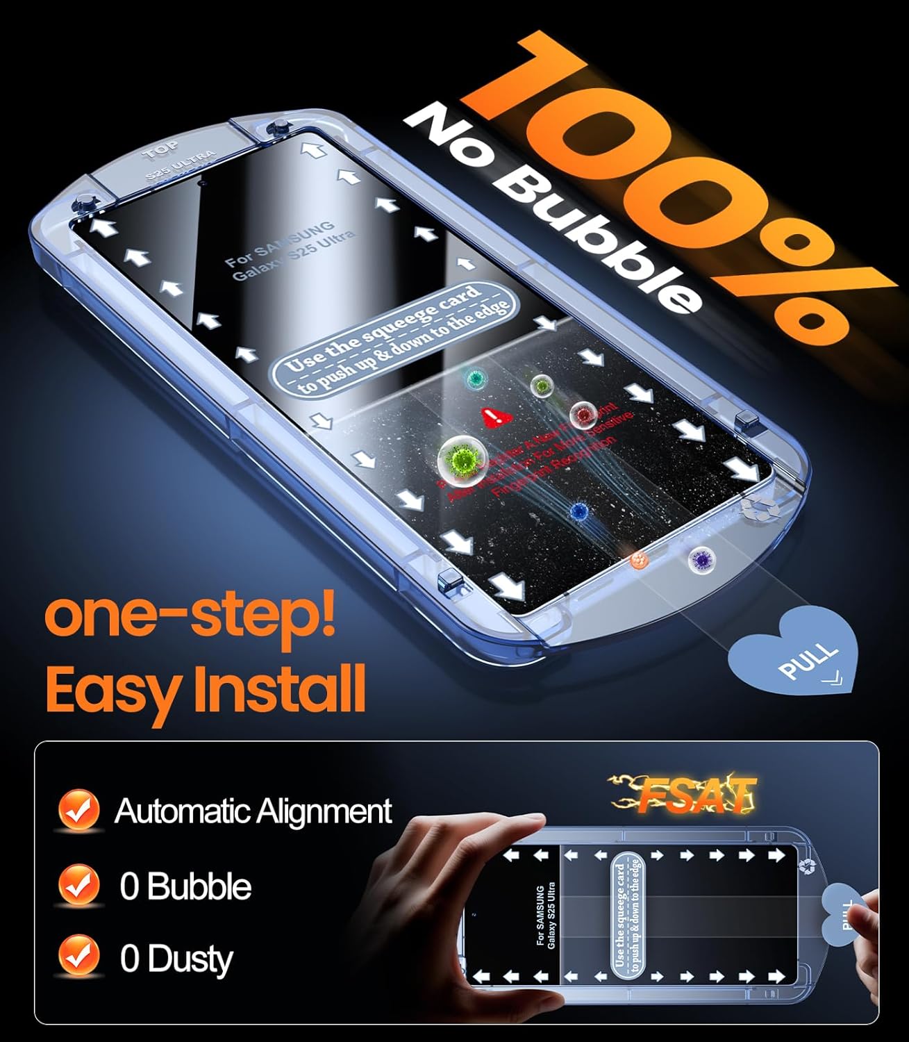 iGluz Anti-Reflection PET Screen Protector for Samsung Galaxy S25 Ultra 6.9" (2 Pack),Ultra-Thin Flexible Film with 0.02s Sensitive Fingerprint Unlock,Easy-Install Alignment Tray,Shatter-Proof