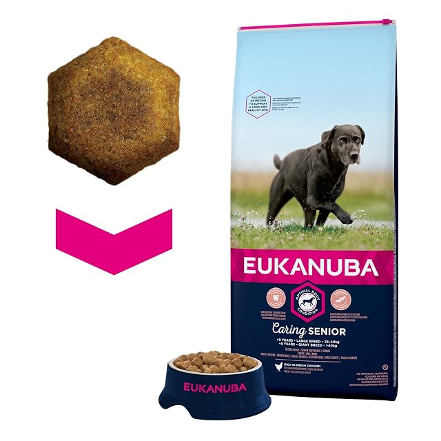 Foto 2 de 4 de EUKANUBA Edad Avanzada con Necesidad de Cuidados Raza Grande rico en pollo fresco [12 kg]