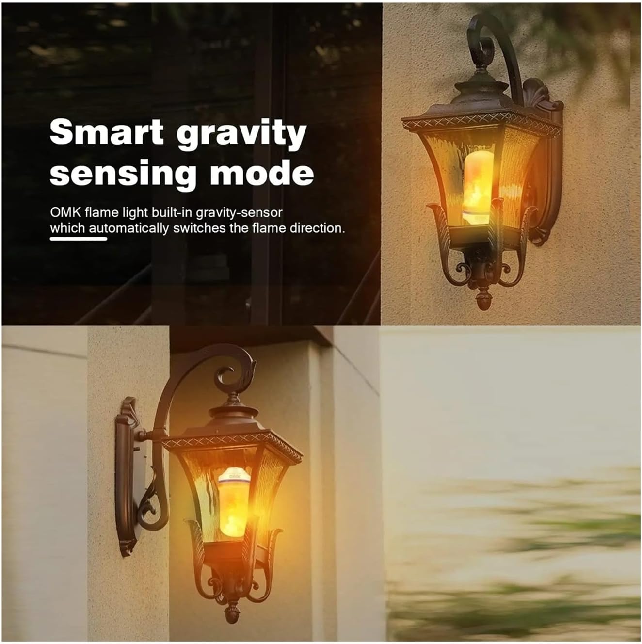 Dynamic Flame Effect LED E27 Bulb - 12W Flickering Fire Lamp for Home Lighting - 110V-220V(Blue)