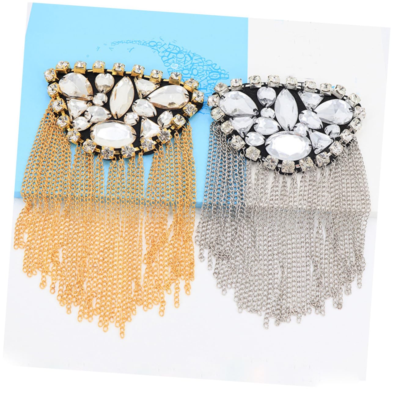 SHERCHPRY 3pezzi Spilla Metallo Con Strass e Frange Accessorio Per Abbigliamento Spilla Creativa Per Spalline Per Occasioni Speciali e Festività