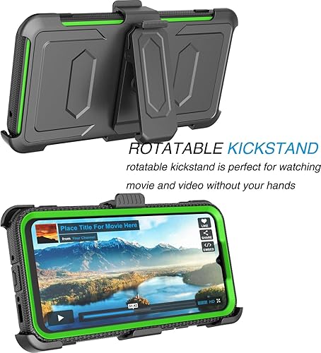 Miniatura 3 de Funda para Galaxy A54 5G, funda para Galaxy A54 5G, Tekcoo Tshell Absorción de golpes Pantalla integrada Cinturón de bloqueo con función atril Funda